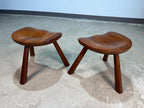 Vintage Brutalist Colonial 3 Leg Milking Stool