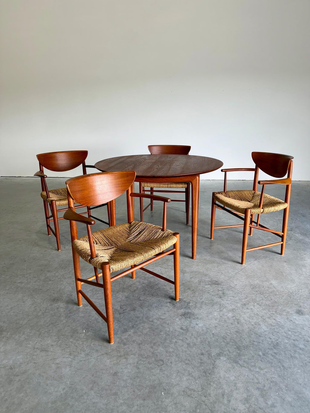 Danish Teak Dining Set by Peter Hvidt and Orla Molgaard Nielsen for Soborg Mobelfabrik