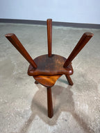 Vintage Brutalist Colonial 3 Leg Milking Stool