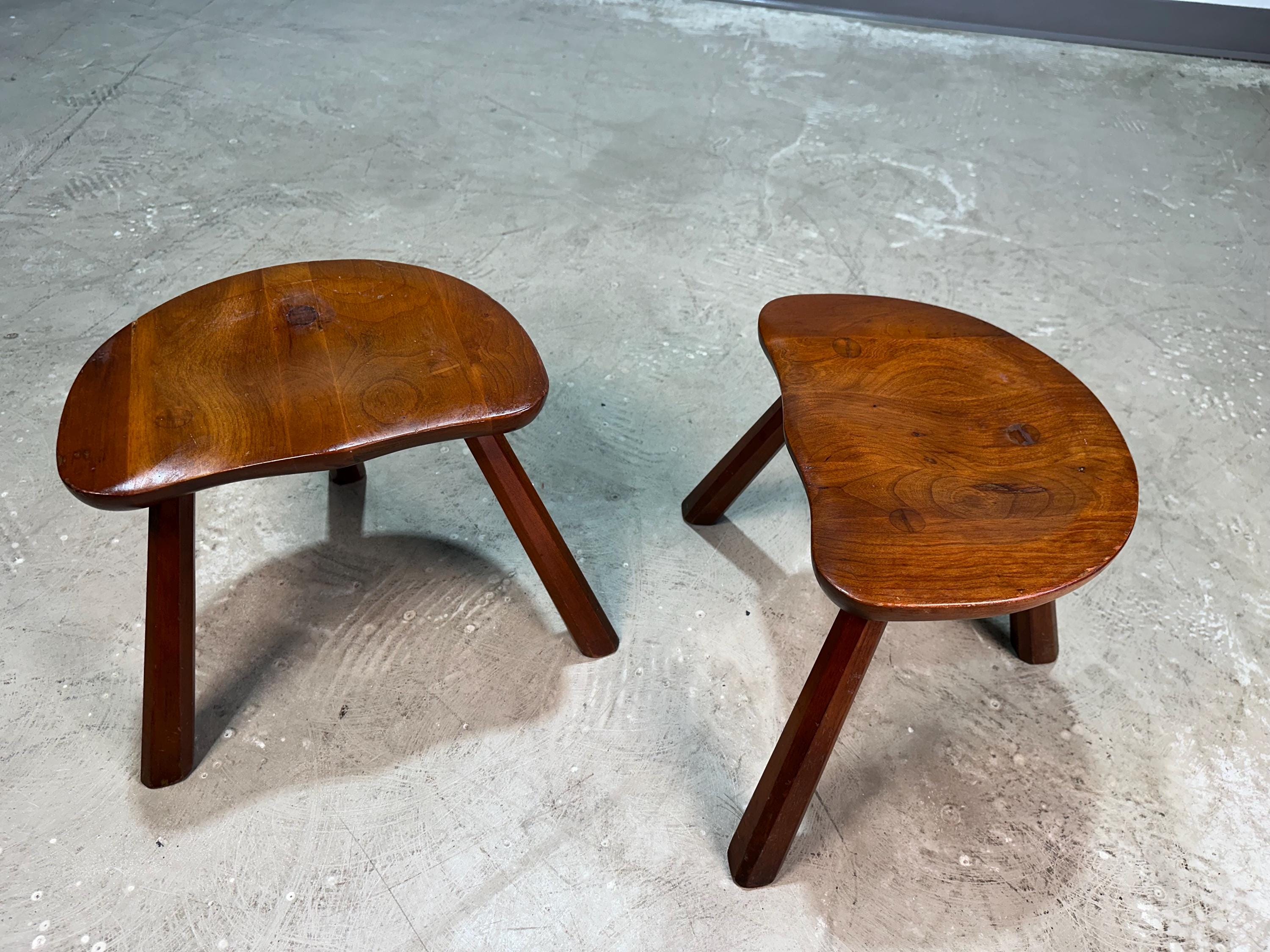 Vintage Brutalist Colonial 3 Leg Milking Stool