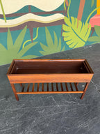 Mid Century Danish Rosewood Planter Magazine Rack Console