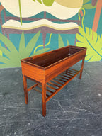 Mid Century Danish Rosewood Planter Magazine Rack Console