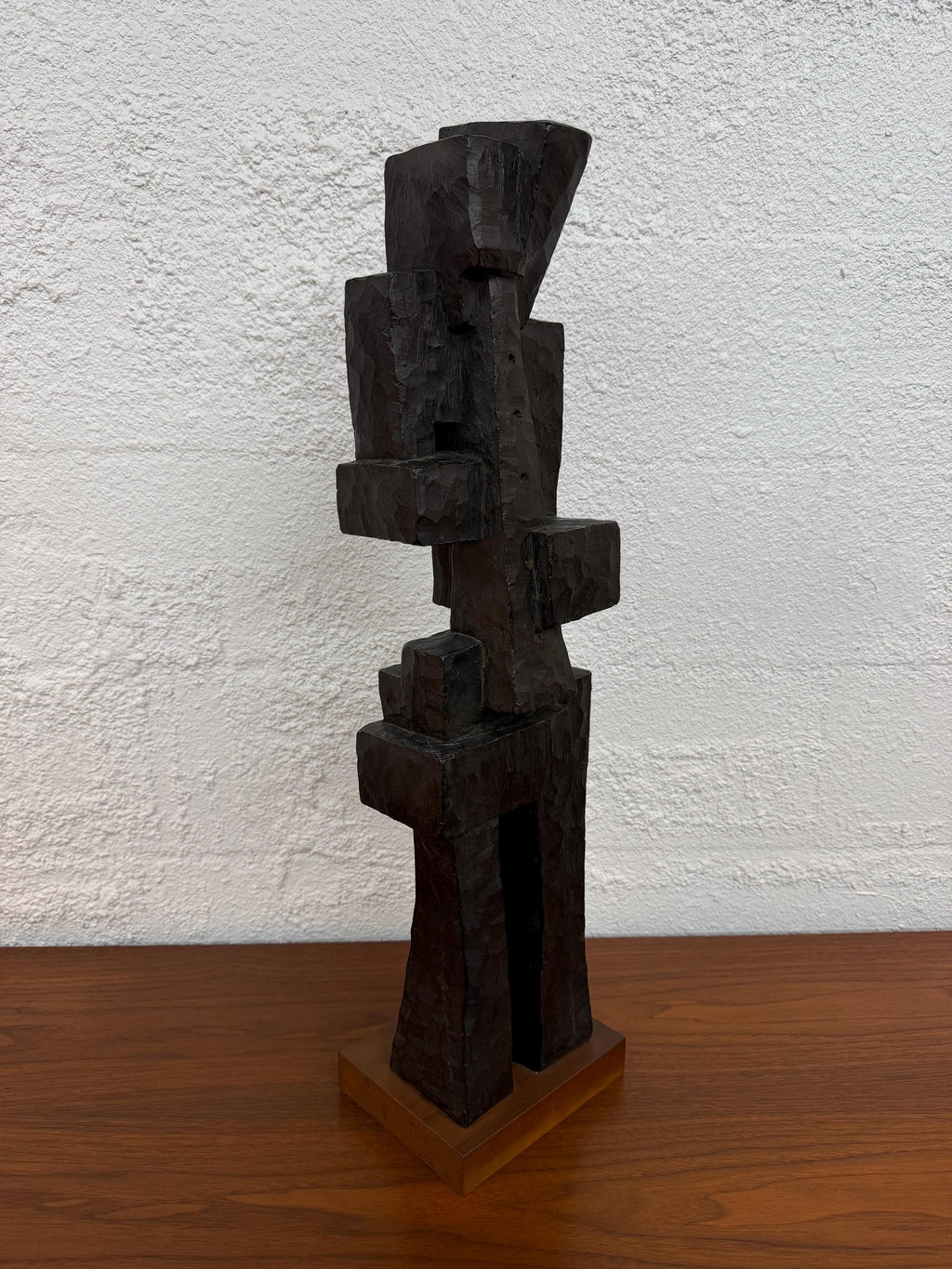 Large 1970’s Brutalist Sculpture, Horn Player Jazz Musician Abstract by Austin Productions