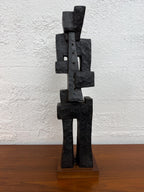 Large 1970’s Brutalist Sculpture, Horn Player Jazz Musician Abstract by Austin Productions