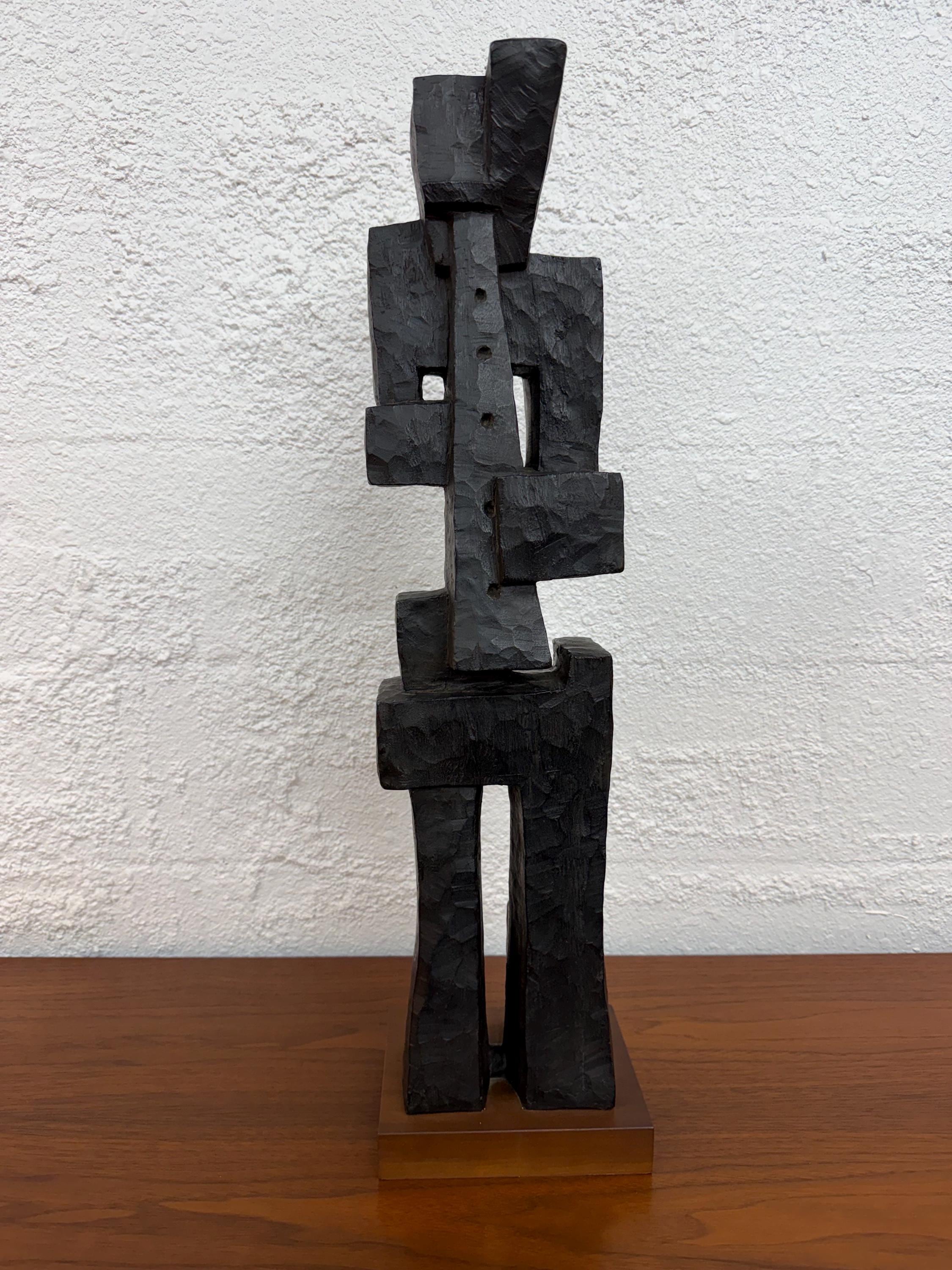 Large 1970’s Brutalist Sculpture, Horn Player Jazz Musician Abstract by Austin Productions