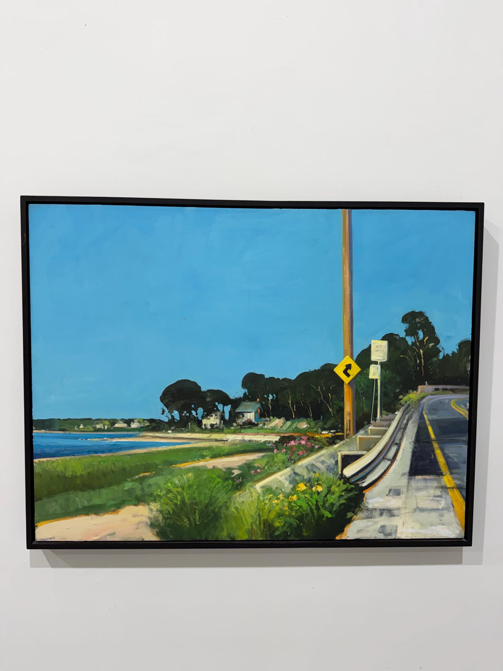 Vintage Original Oil Painting on Canvas, Landscape Road Scene attrb to Robert Dash