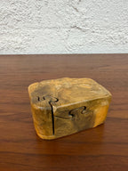 Vintage Hand Carved Don Rupard California Buckeye Wood 4 Piece Puzzle Box, Signed