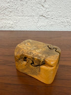 Vintage Hand Carved Don Rupard California Buckeye Wood 4 Piece Puzzle Box, Signed