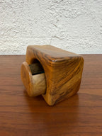 Large Vintage Hand Carved Live Edge Wood Stash Box, Wood Whittlers Tennessee. Signed