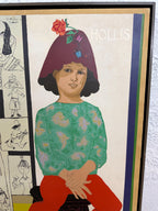 Mid Century Original Figurative Mixed Media Painting on Board, “Hollis” by Miriam Haworth 1964