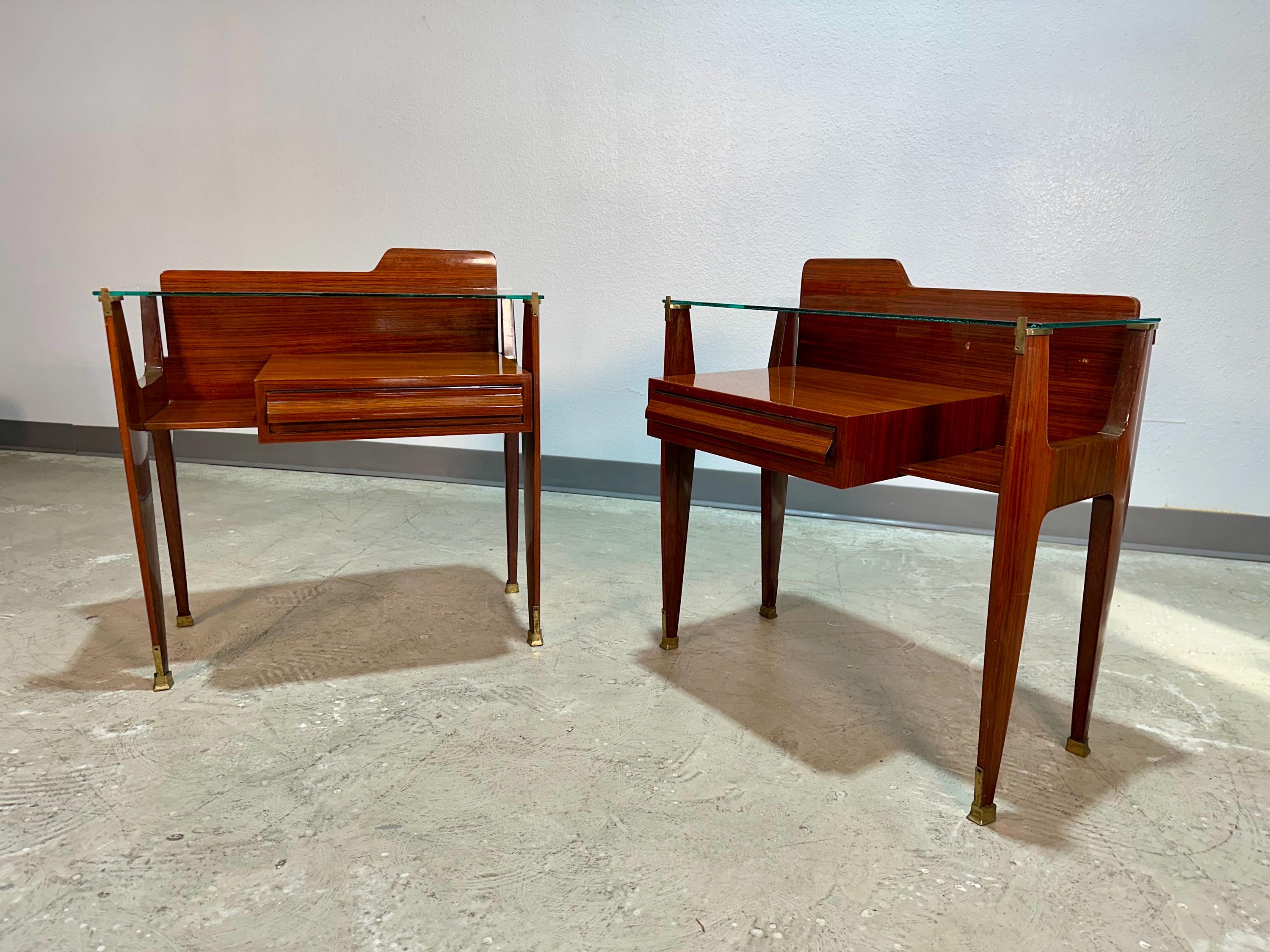 Pair of Italian Mid Century Modern Nightstands c.1950’s