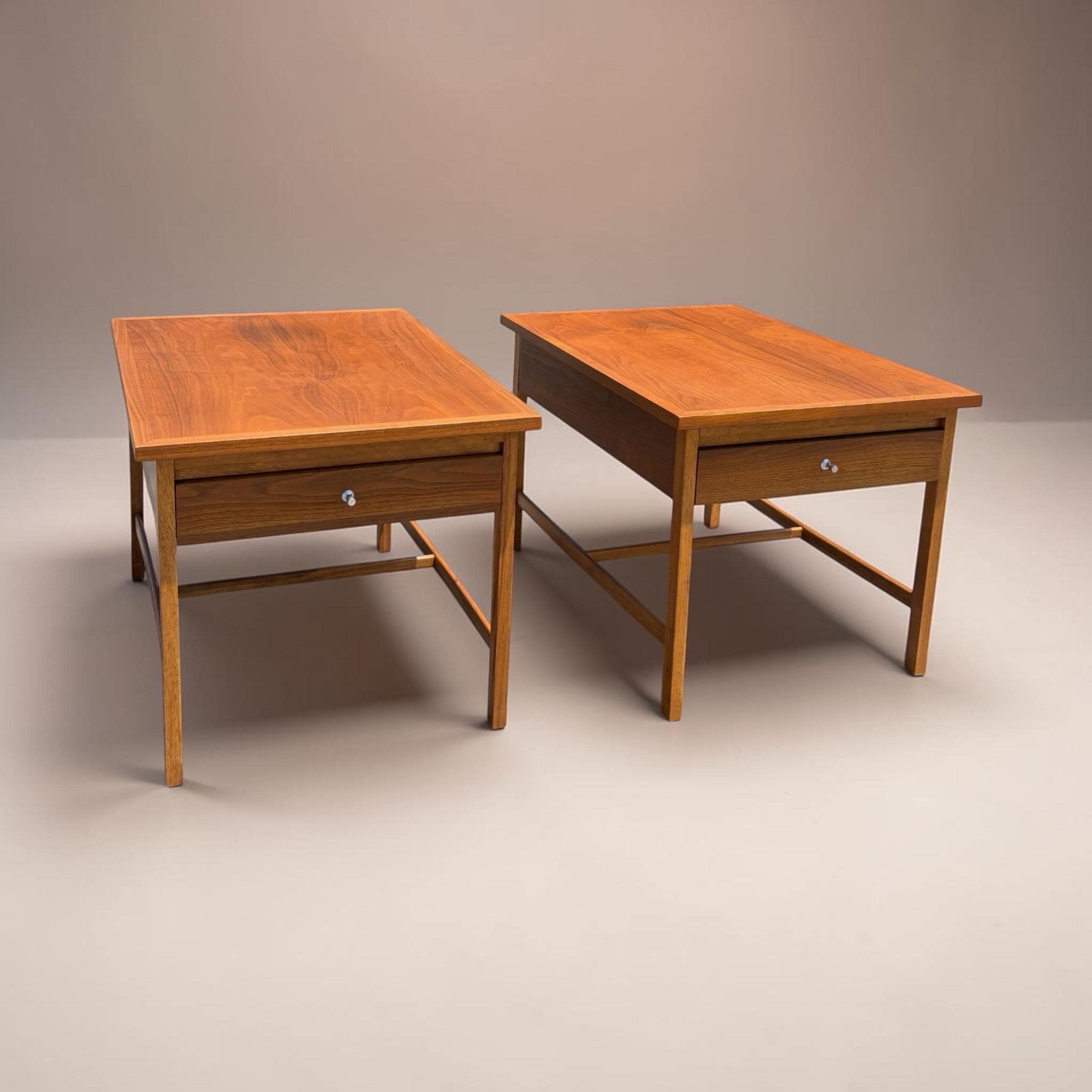 Paul McCobb for Lane Delineator Side Table or Nightstand Pair, Refinished
