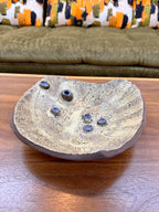 Mid Century Brutalist Studio Pottery Console Bowl by Harold Nosti