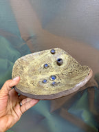 Mid Century Brutalist Studio Pottery Console Bowl by Harold Nosti
