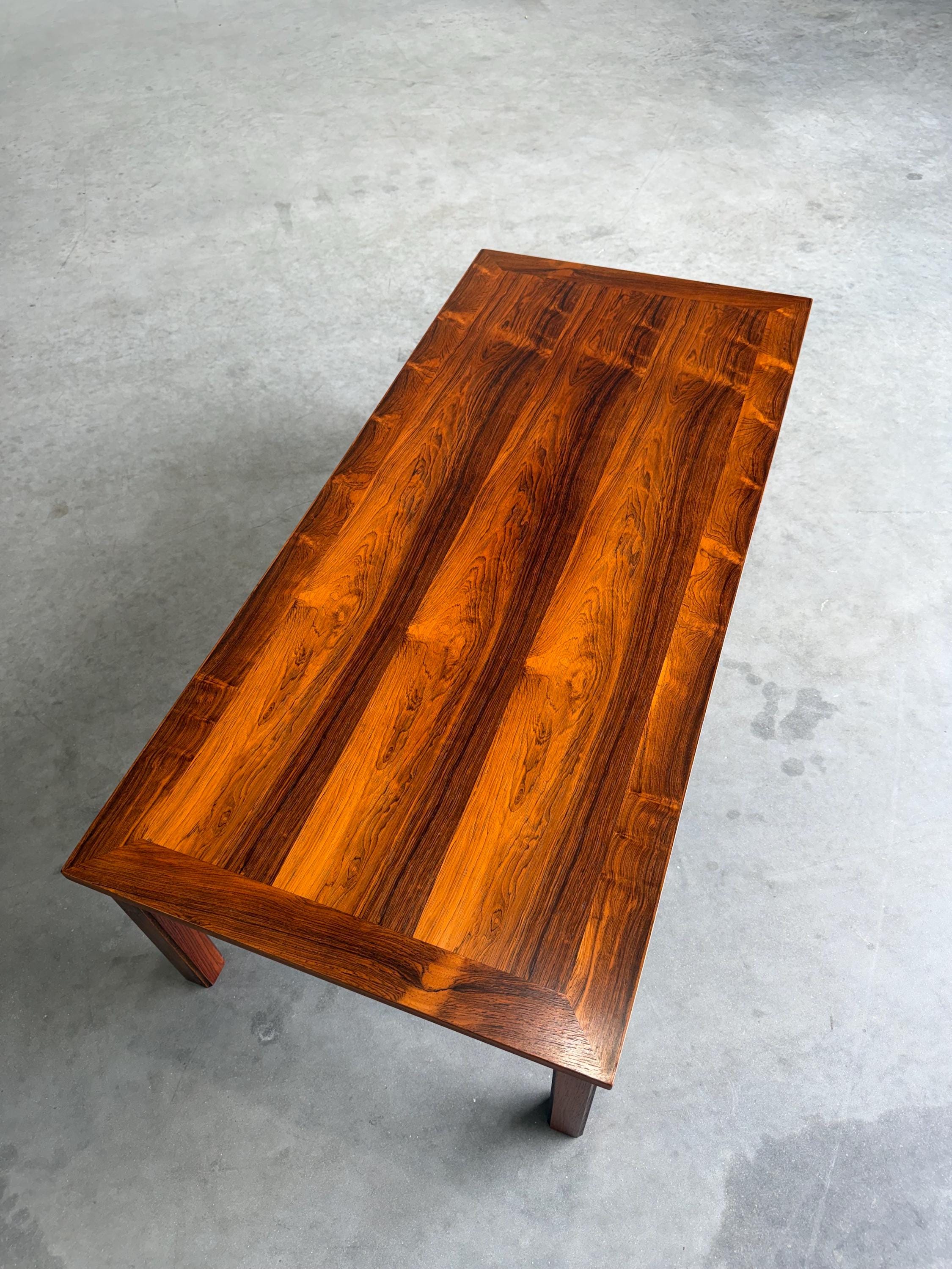 Mid Century Danish Rosewood Coffee and Two Side Tables Set