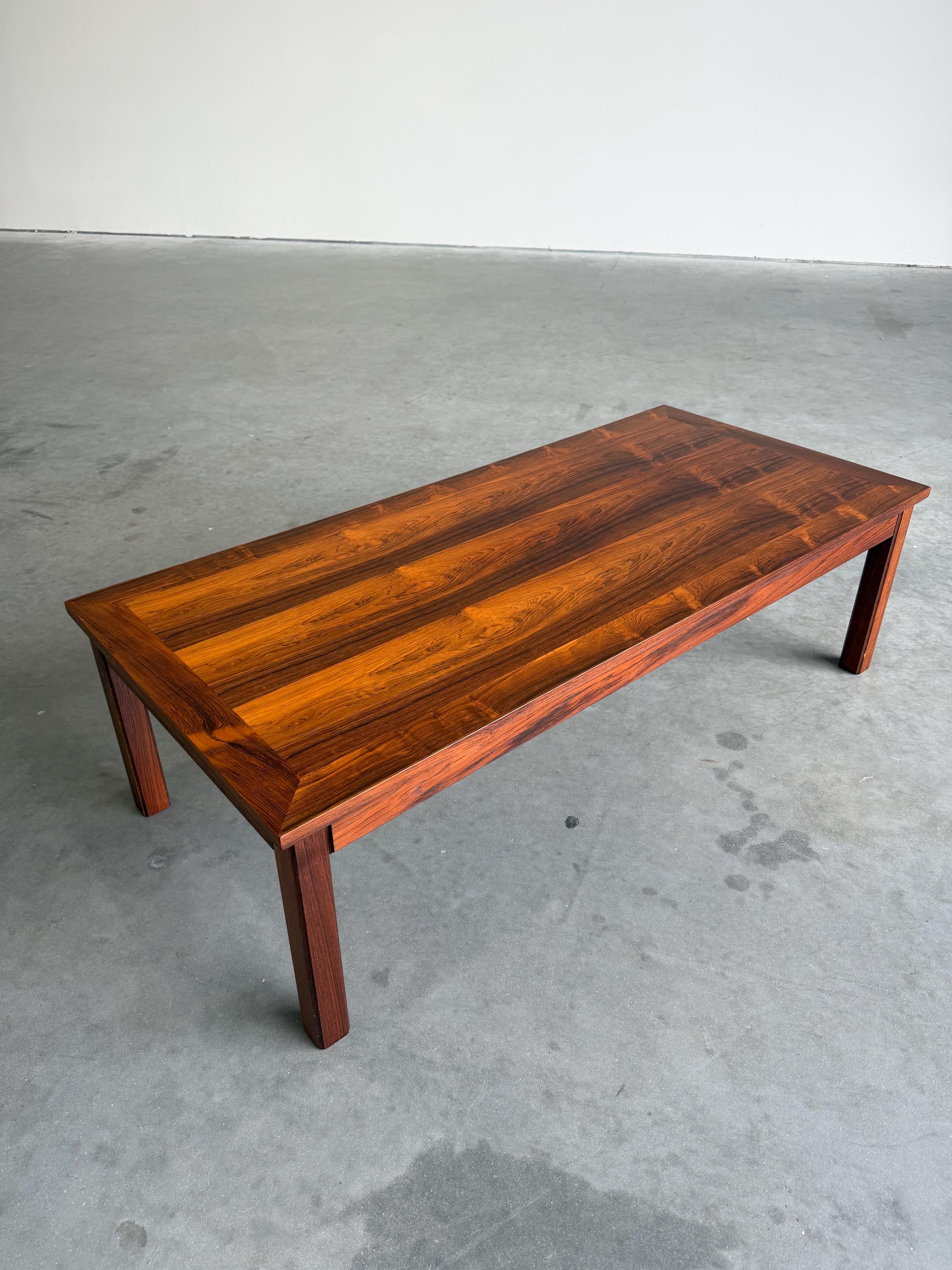 Mid Century Danish Rosewood Coffee and Two Side Tables Set