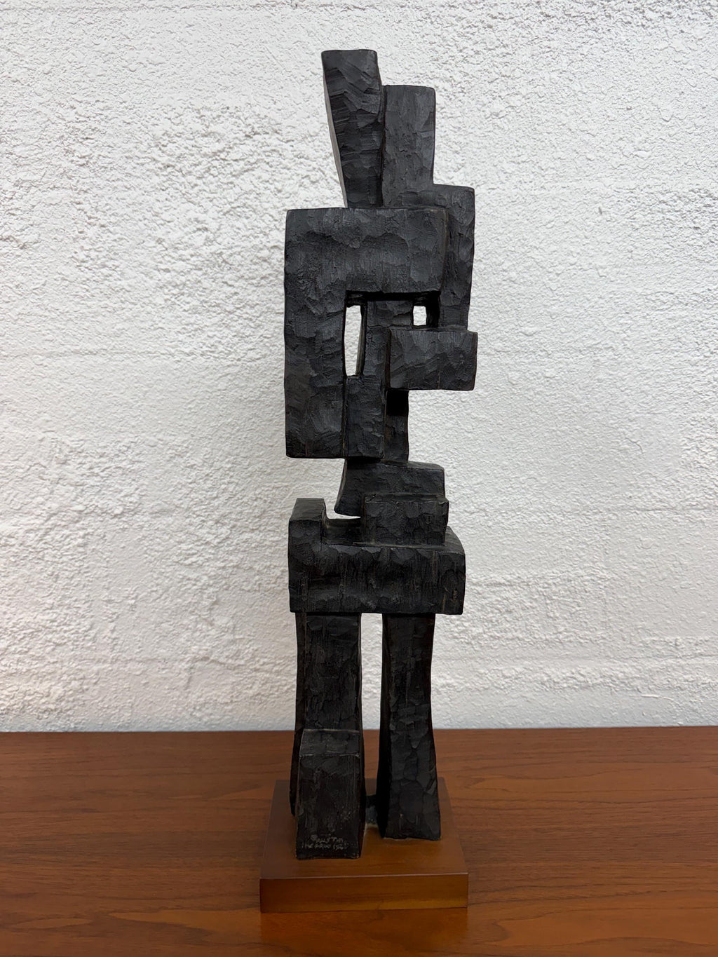 Large 1970’s Brutalist Sculpture, Horn Player Jazz Musician Abstract by Austin Productions