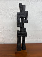 Large 1970’s Brutalist Sculpture, Horn Player Jazz Musician Abstract by Austin Productions