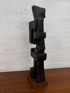 Large 1970’s Brutalist Sculpture, Horn Player Jazz Musician Abstract by Austin Productions