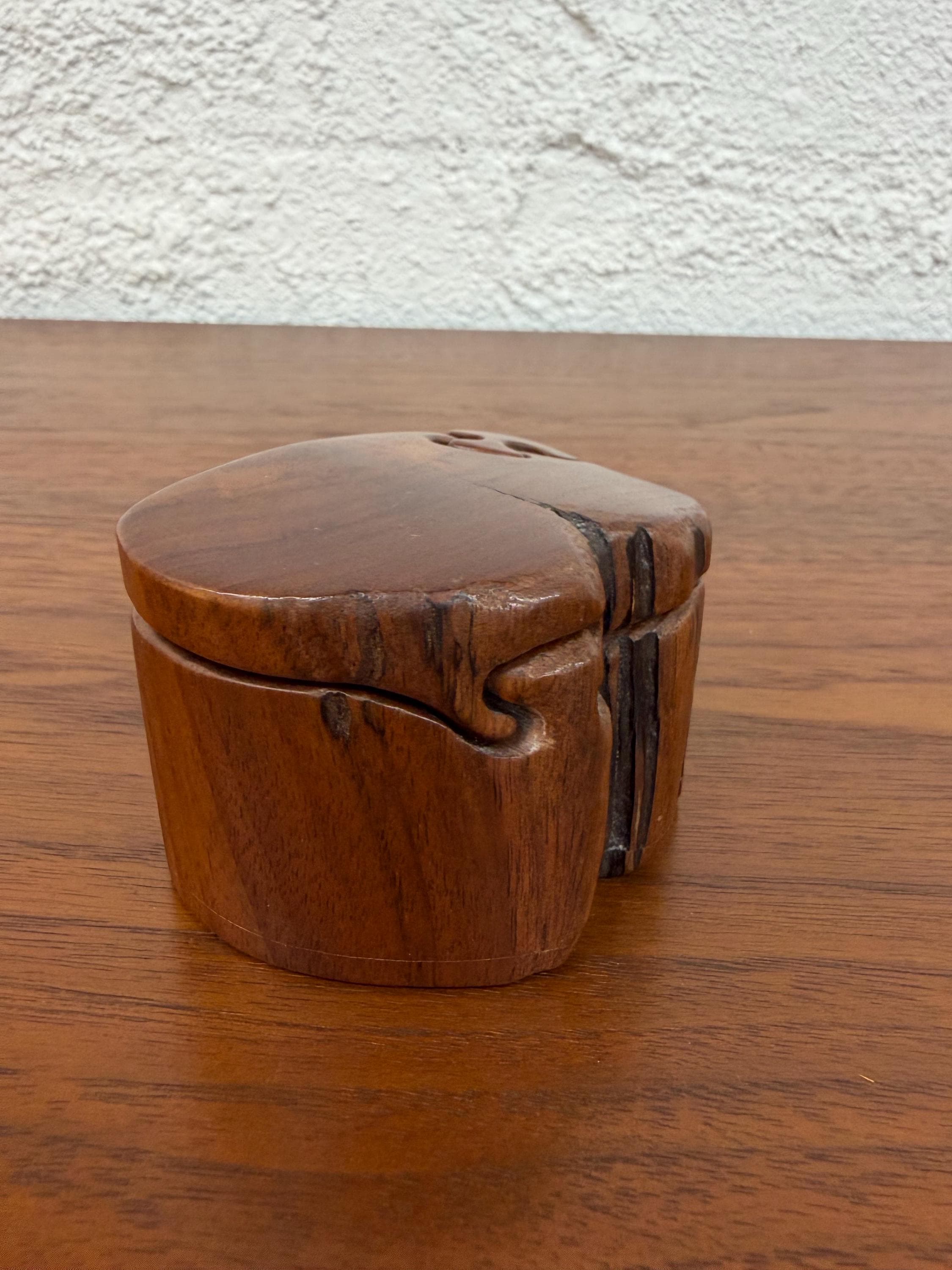 Vintage Hand Carved Don Rupard Walnut 4 Piece Puzzle Box, Signed
