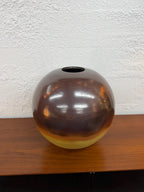 Extra Large Vintage Studio Pottery Floor Ball Vase, 17”H, Signed