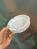 Hal Lasky Los Artesanos Studio Pottery Circles and Flower Ashtray Trinket Dish c.1970’s