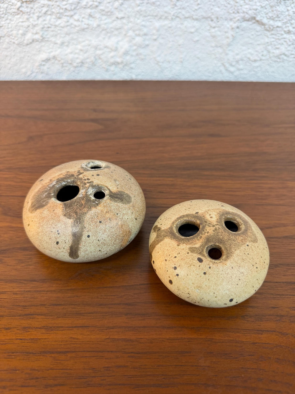 Pair of Vintage Robert Lynn Gault Pod Rock Vase Weed Pots, in style of Tom McMillin