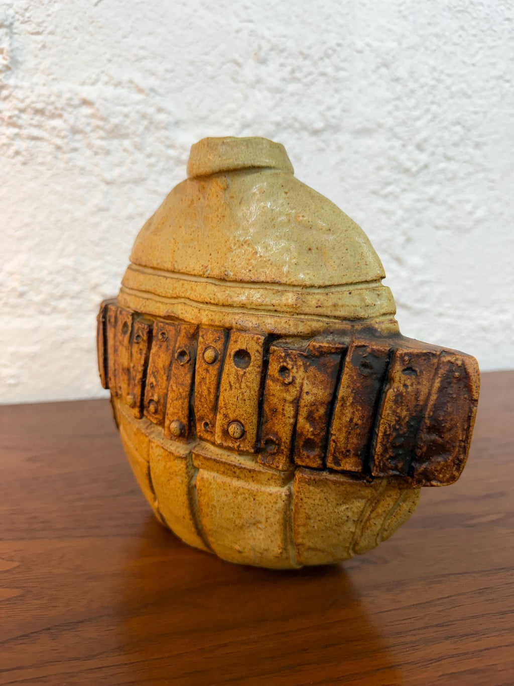 Mid Century Brutalist Abstract Bernard Rooke Studio Pottery Vase
