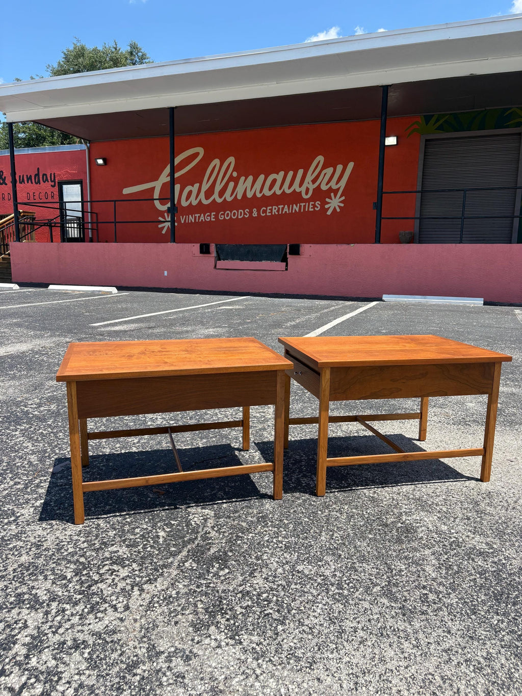 Paul McCobb for Lane Delineator Side Table or Nightstand Pair, Refinished