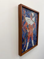 Mid Century Mosaic Tile Framed Wall Art, the Jester