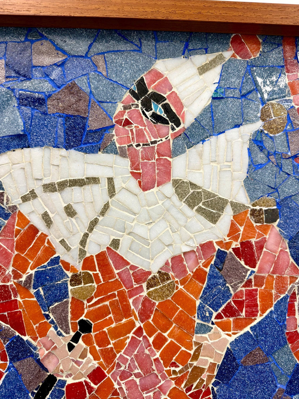 Mid Century Mosaic Tile Framed Wall Art, the Jester