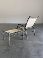 Uncommon Early Mid Century Robert Lewis Bronze Lounge Chair and Ottoman Set