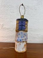 Vintage Abstract Studio Pottery Lamp
