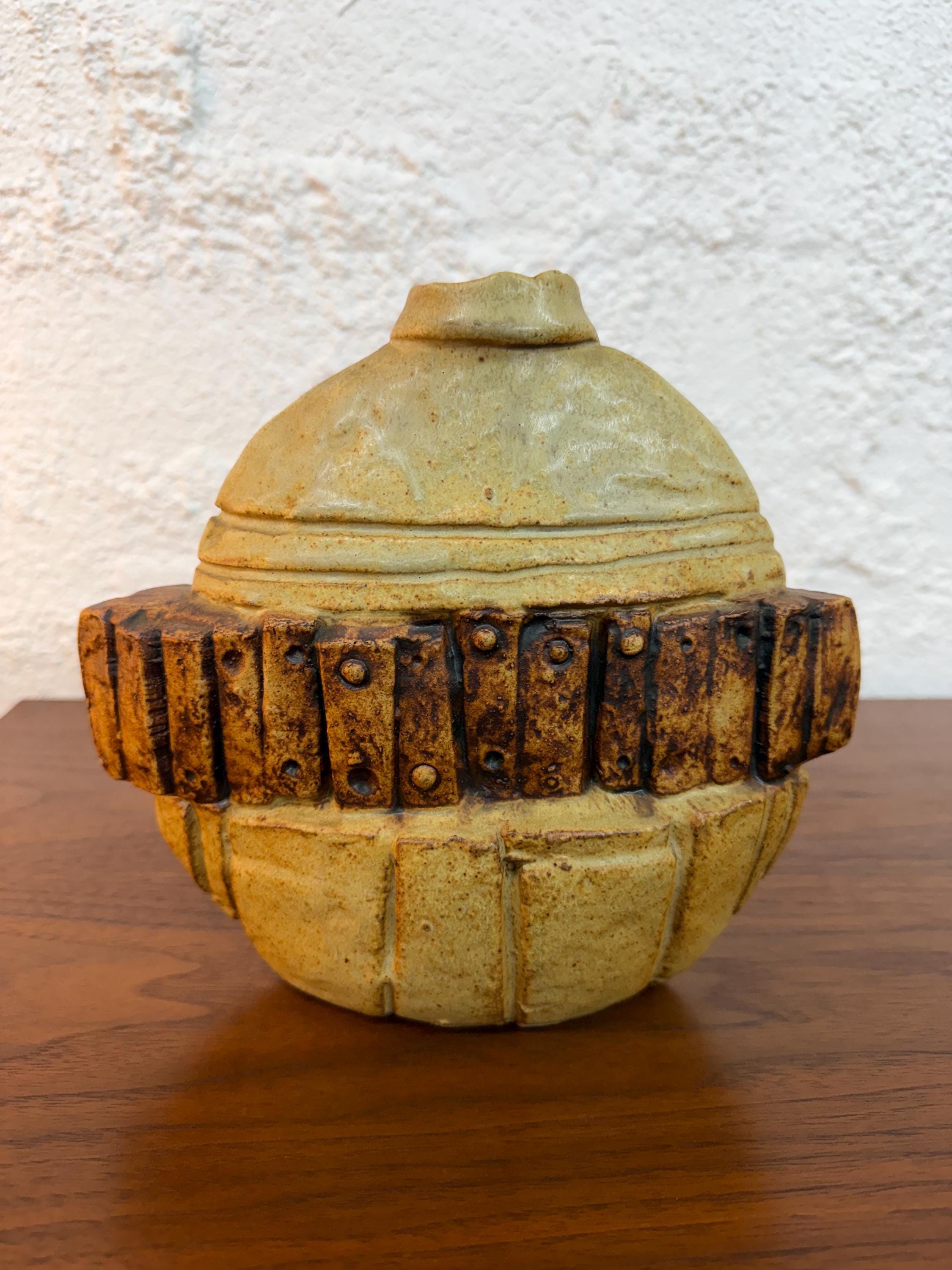 Mid Century Brutalist Abstract Bernard Rooke Studio Pottery Vase