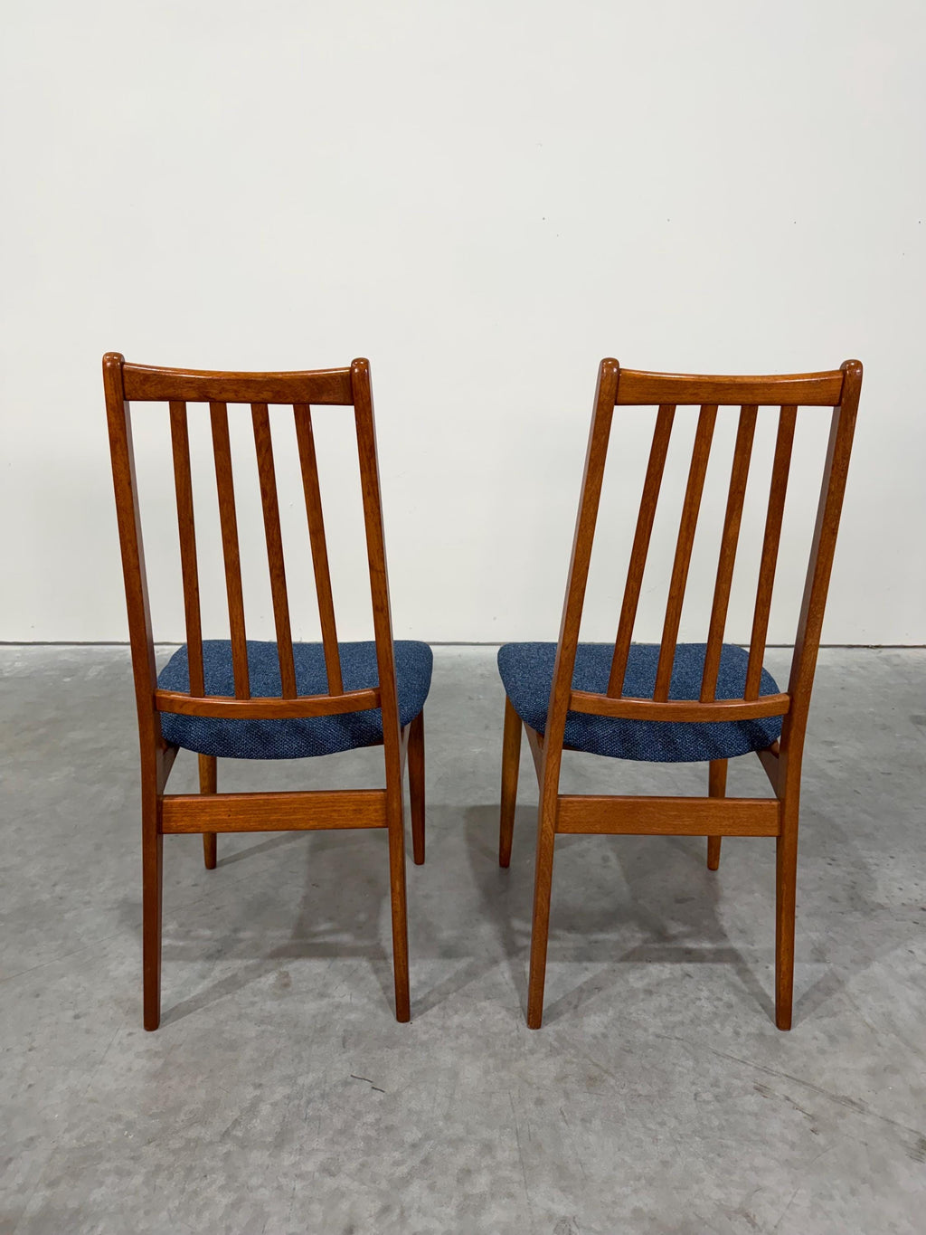 Danish Teak Mid Century Dining Chairs, Set of 4, Reupholstered