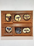 Abstract Faces Mid Century Studio Pottery and Wood Wall Art by Harold Nosti