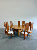 Unique Artisan Postmodern Sculptural Dining Chairs, set of 9