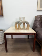 Large Vintage Sculptural Double Loop Studio Pottery Sculpture Vase by Keiko Hergesheimer