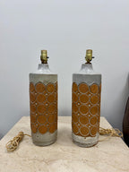 Pair of Hal Lasky Isla Del Sol Mid Century Studio Pottery Lamps, AS-IS