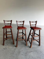 Mid Century Romweber Brutalist Horse Head Barstools, Set of 3