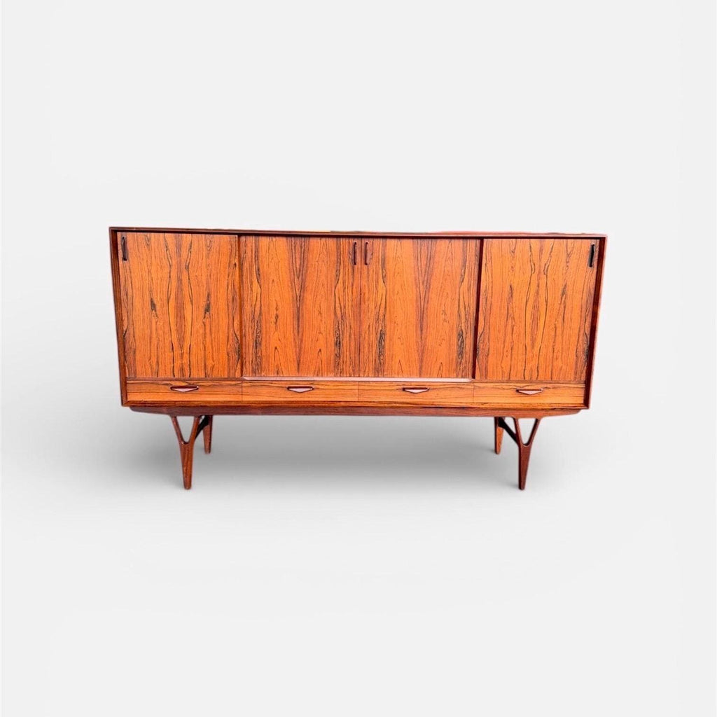 Mid Century Modern Danish Rosewood Sideboard Cabinet