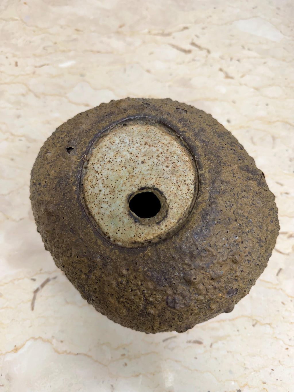 Large Mid Century Studio Pottery Weed Pot Ball Vase