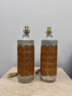 Pair of Hal Lasky Isla Del Sol Mid Century Studio Pottery Lamps, AS-IS