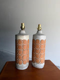 Pair of Hal Lasky Isla Del Sol Mid Century Studio Pottery Lamps, AS-IS